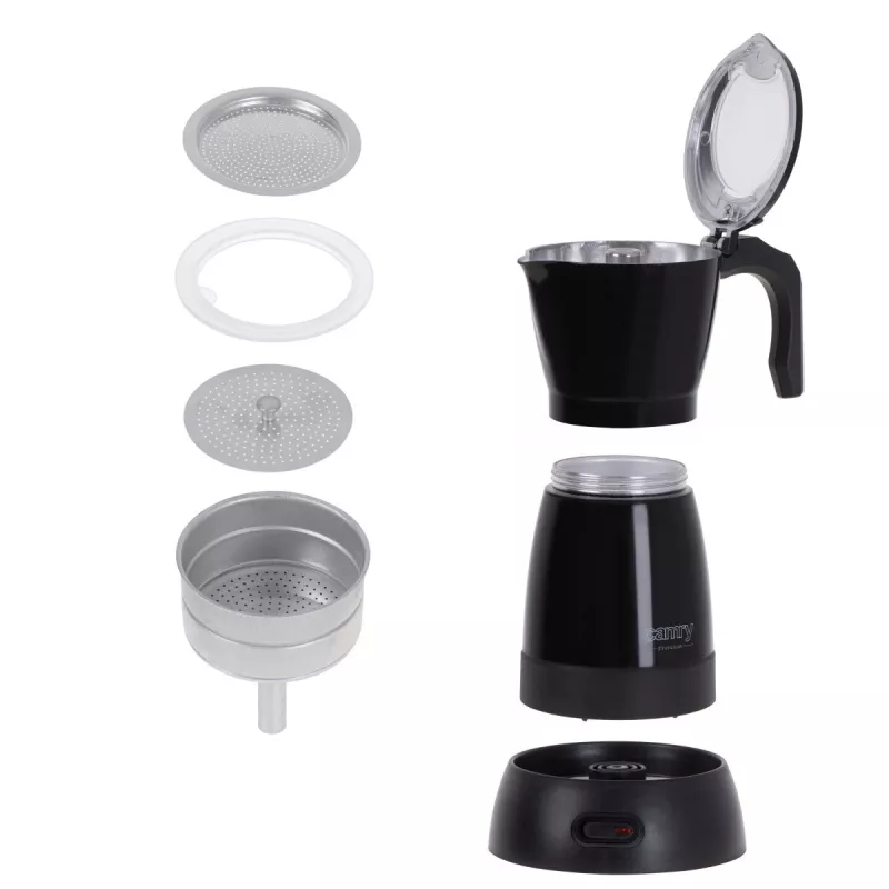 Cafetera eléctrica de moka Camry CR 4415b 0,5 L, 480 W, negra