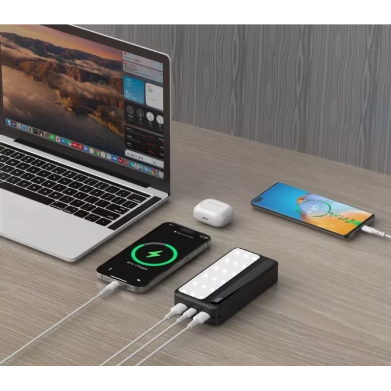 Batería externa portátil P20 LCDPD LAMP 20000mAh