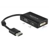 DeLOCK 0,16 m DisplayPort/VGA+HDMI+DVI VGA (D-Sub)+ HDMI + DVI negro