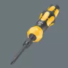 Wera 05018110001 Kraftform Kompakt 900 Set 1 juego de destornilladores con destornillador de impacto y puntas, 19 piezas, 1/4", negro/amarillo