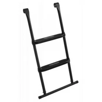 Escalera para trampolín Salta 609 — escalera de acero con 2 peldaños, negra, 520 mm de ancho, 980 mm de alto
