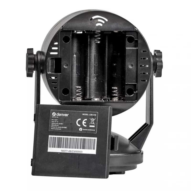 Bola de discoteca LED DENVER LDB-319 – luz de fiesta LED compacta, modelo 117220200040