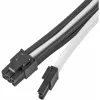 Cable de extensión de alimentación SILVERSTONE PP07E PCIe de 8 pines 30 cm (negro/blanco)