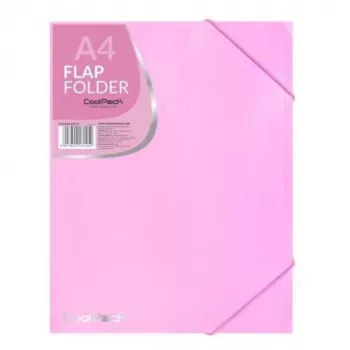 Carpeta plegable Coolpack PP, A4, rosa pastel