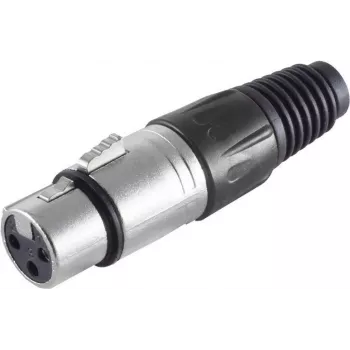 ShiverPeaks BASIC-S Acoplador XLR (hembra), negro (BS55022-S)
