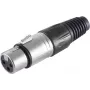 Conector XLR ShiverPeaks BS55022-S – conector macho de 3 polos, montaje en carcasa, negro