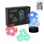 Lámpara de mesa MANTA SNL124RGB esferas de decoración de luz RGB 3D, LED con cambio de color, iluminación decorativa