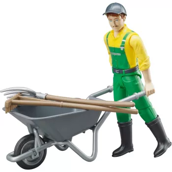 Set de figuras agricultor con accesorios, figura de juego