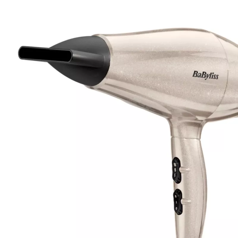 Secador de pelo BABYLISS 5914PE — 2000 W, motor DC, 3 niveles de calor, 2 velocidades, aire frío, Negro/Oro/Oro rosa