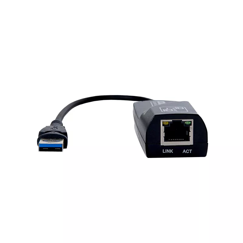 Adaptador USB 3.0 a Gigabit Ethernet Akyga AK-AD-31, RJ45, cable de 15 cm, negro