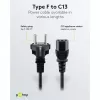 Cable IEC Goobay 5 m negro conector macho tipo F IEC C13 H05VV-F3G