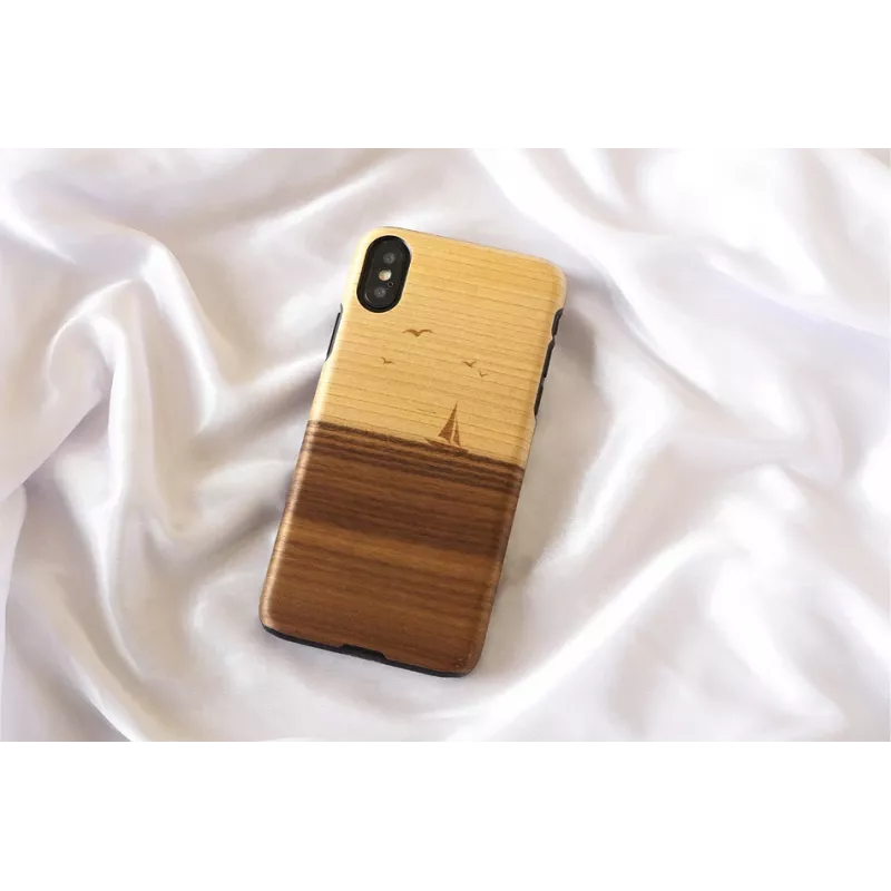Funda para smartphone man and wood para iPhone X/XS — modelo mare, negro