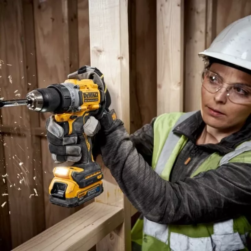 DeWALT DCD800E2T-QW Taladro 2000 rpm 1,28 kg Negro, Amarillo