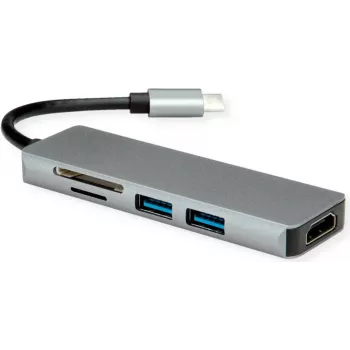 ROLINE dock Type C HDMI 2x USB3.2 Gen1 A SD/MicroSD - Digital/Datos (12.02.1019)