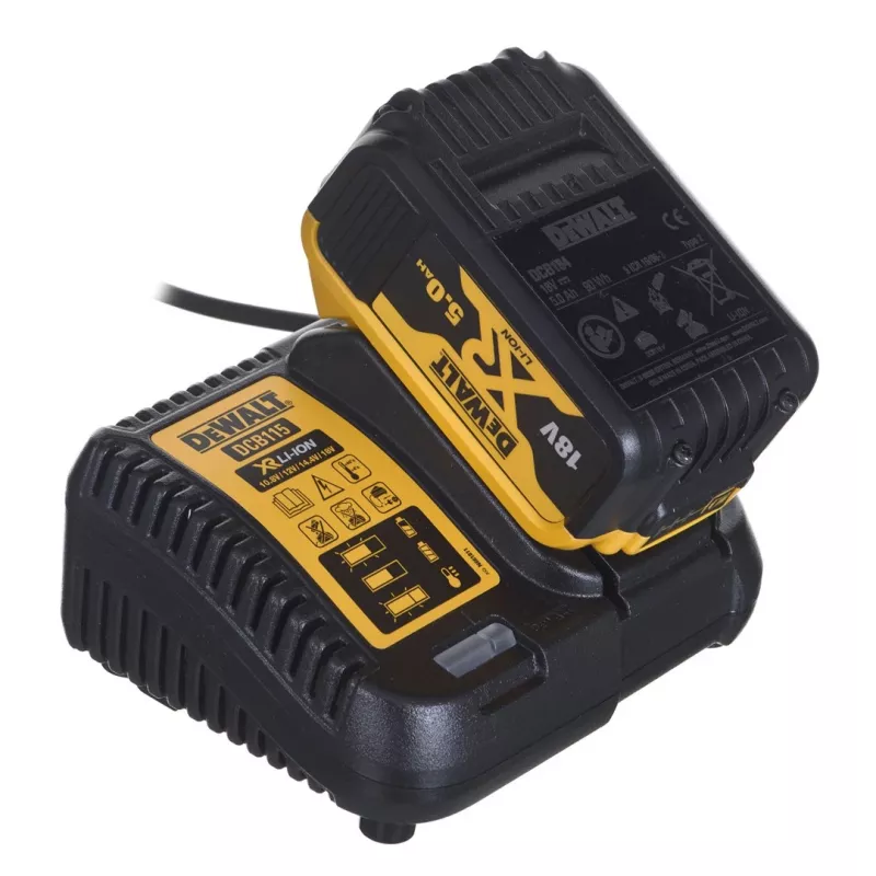 Motosierra DeWalt DCM565P1 — inalámbrica, espada 30 cm, batería 5 Ah, depósito de aceite 0,12 L