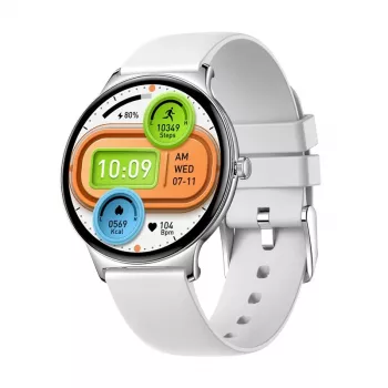Smartwatch Colmi V89 plateado con Bluetooth y medidor de frecuencia cardíaca