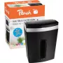 Destructora de documentos Peach PS600-10 Triturado microcorte 63 dB Negro, Plata