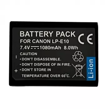 Batería de cámara de litio recargable Extra Digital LP-E10 1080 mAh para modelos Canon EOS