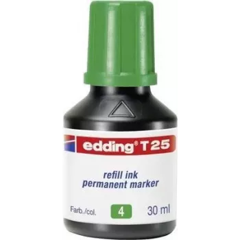 Cartucho de tinta de recarga Edding T 25 verde 30 ml para rotuladores Edding compatibles