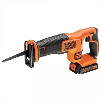 Black & Decker BDCR18-QW Sierra de sable negra, naranja