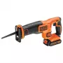 Black & Decker BDCR18-QW Sierra de sable negra, naranja