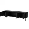 Mueble RTV ABI 4D 200x38x62 negro mate
