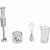 Batidora de mano, 1200W en CB, blanco, accesorio de corte Tigerzahn, varillas, robot de cocina, vaso