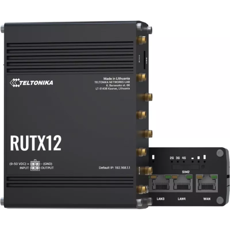 Router celular industrial Teltonika RUTX12DUAL LTE CAT 6