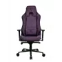 Silla gaming Arozzi Vernazza SoftFabric Morado — diseño ergonómico, reposabrazos y altura ajustables