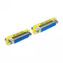 Cambiador de género DeLOCK 65483 Sub-D 25 azul plata amarillo