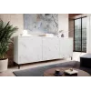 Cómoda MARMO 3D 200x45x80,5 cm blanco mate/mármol blanco