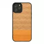 Funda protectora Man and Wood para iPhone 12 Pro Max — espiga naranja negro