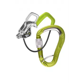Belay Kit EDELRID Mega Jul Bulletproof Screw II Oasis - Set de dispositivo de aseguramiento y mosquetón de rosca