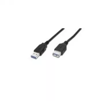 Cable de extensión USB DIGITUS AK-112331, 3 m, conector macho USB-A a conector hembra USB-A, USB 3.2 Gen 1, negro