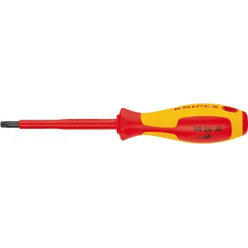 Destornillador Torx VDE Knipex Talla T 10 Longitud de hoja: 60 mm DIN EN 60900 (98 26 10)