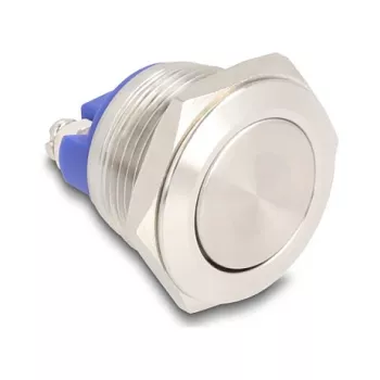 Interruptor pulsador DeLOCK 22040 2P níquel acero inoxidable 250V 5A