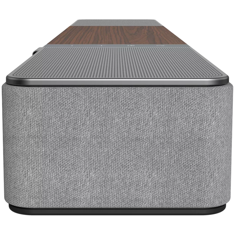 Barra de sonido KLIPSCH Flexus CORE 100 — 2.1 canales, 100 W, subwoofer integrado, gris/nogal