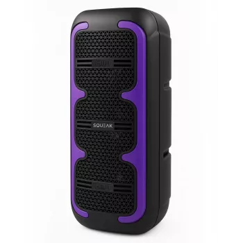 Altavoz estéreo portátil SQUEAK SQ1009 – Bluetooth 5.3, 45 W RMS, 10 h de autonomía, FM, USB, AUX, LED, 1800 mAh, negro