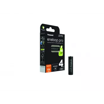Pilas recargables PANASONIC ENELOOP PRO AAA 930 mAh 4 uds. (BK-4HCDE/4CP)