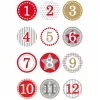 Pegatina HERMA calendario de adviento 1-24 rojo Ø 2 cm 24 uds.