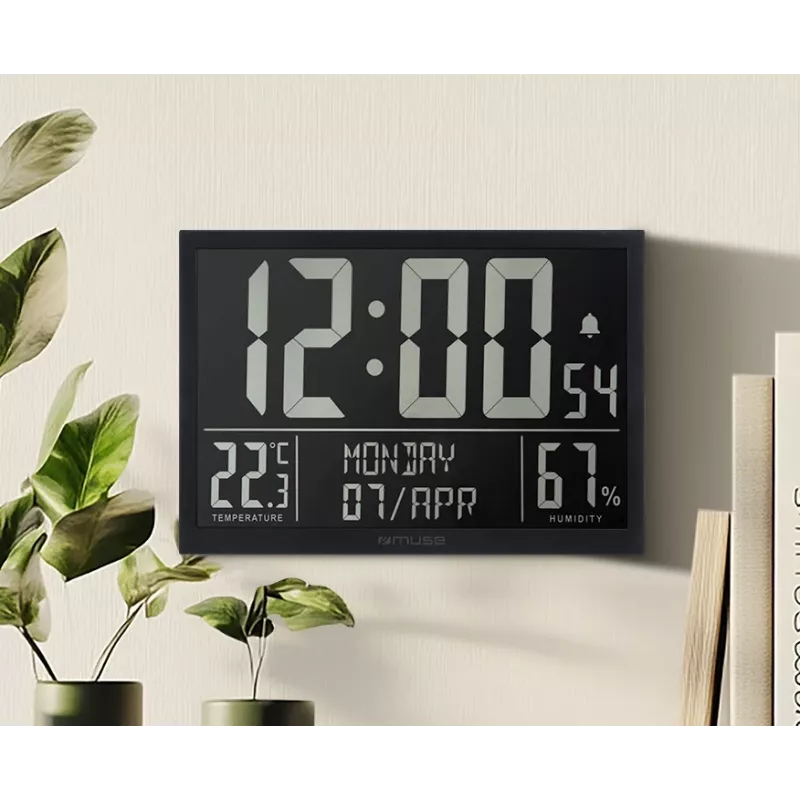 Reloj de pared muse M-160 WMC — reloj de pared analógico, diseño redondo, a pilas