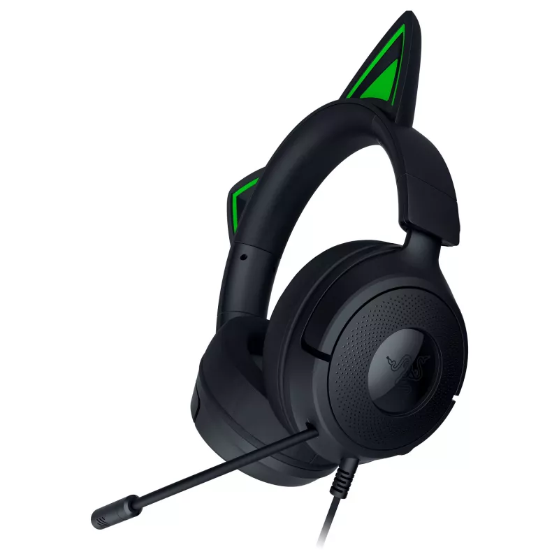 Auriculares gaming con cable Razer Kraken Kitty V3 X — on-ear, micrófono integrado