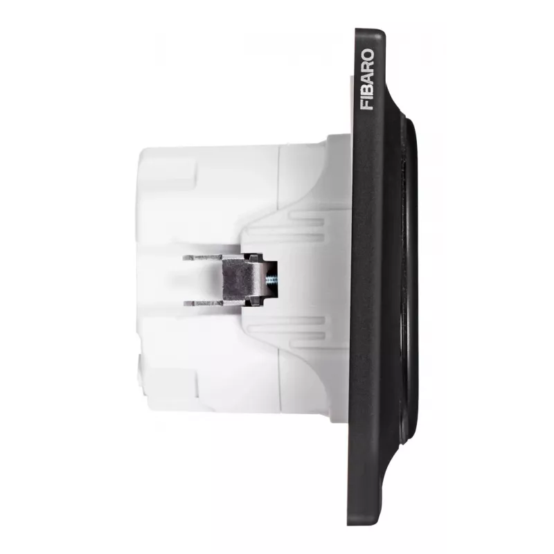 Enchufe eléctrico tipo F Fibaro FGWOF-011-8, 1 enchufe, 110–230 V, 50/60 Hz, negro