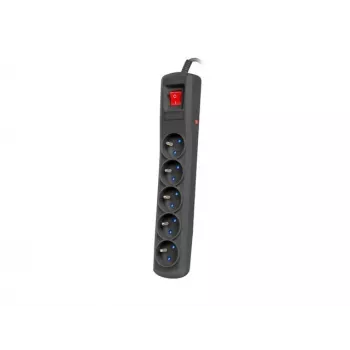 Regleta de enchufes ARMAC R5 1,5 m negra – modelo R5/CZ/15 con cable de 1,5 m