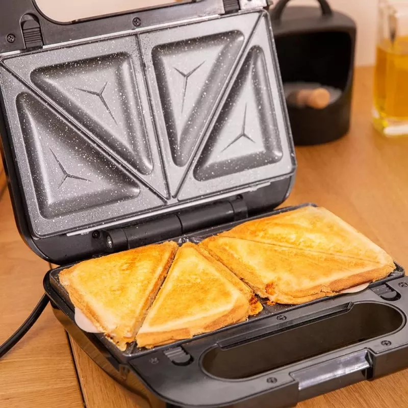 Cecotec Sandwichera | Rock’nToast 4in1 | 1000 W | Número de placas 4 | Negro