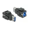 Módulo Keystone DeLOCK 86395 plano negro USB A