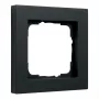 Marco embellecedor para interruptor de luz Gira E2 negro, plástico sin tornillos, 1 elemento