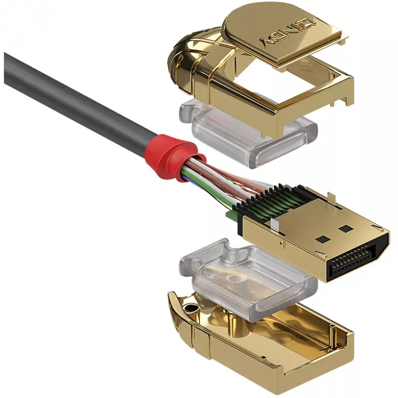 Cable DisplayPort 1.2 Lindy 5m, Gold Line, 5 m, DisplayPort, DisplayPort, conector macho, conector macho, 4096 x 2160 píxeles