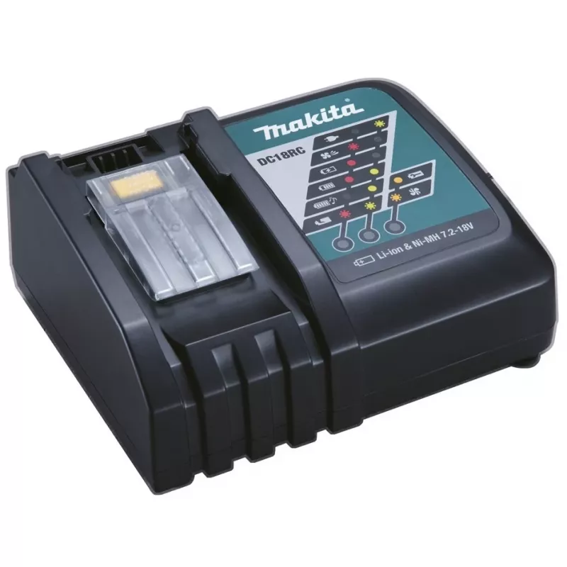 Makita DC18RC - Cargador de batería - 1 carga de batería - para Makita DCS553, DGA514, DGA901, DHP453, DHP482, DHS630, DLW140, DLX3179, DML815, LXT DBN500 (DC18RC)