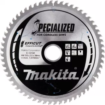 Makita Efficut - Hoja de sierra circular - para madera, metal, WPC (compuestos de madera y plástico)
